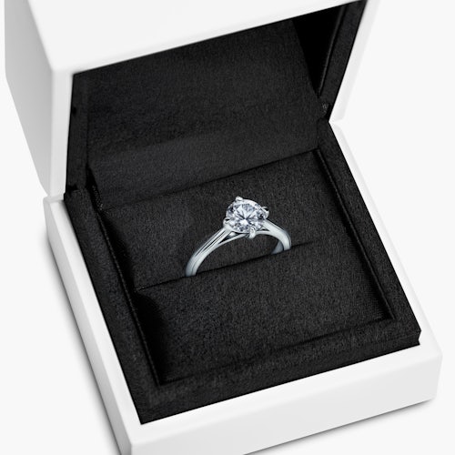 Pierścionek zaręczynowy The Light: białe złoto, diament